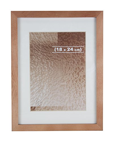 BD ART 18x24 cm Holz Bilderrahmen mit Passepartout 13x18 cm, BRAUN von BD ART