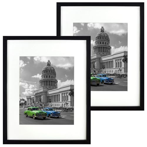 BD ART 2er-Set Fotorahmen, 2 Stück Rahmen 28x35 cm, schwarz, massiver MDF-Holzrahmen, bruchsicheres Plexiglas, zum Aufhängen und Positionieren, perfekt für Fotos, Collage, schlafzimmer, Doppelpack BD ART 2er-Set Fotorahmen, 2 Stück Rahmen 28x35 cm, schwarz, massiver MDF-Holzrahmen, bruchsicheres Plexiglas, zum Aufhängen und Positionieren, perfekt für Fotos, Collage, schlafzimmer, Doppelpack von BD ART