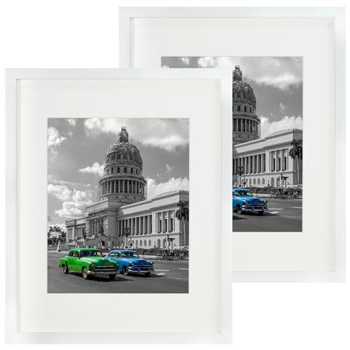 BD ART 2er-Set Fotorahmen, 2 Stück Rahmen 28x35 cm, weiß, massiver MDF-Holzrahmen, bruchsicheres Plexiglas, zum Aufhängen und Positionieren, perfekt für Fotos, Collage, schlafzimmer, Doppelpack BD ART 2er-Set Fotorahmen, 2 Stück Rahmen 28x35 cm, weiß, massiver MDF-Holzrahmen, bruchsicheres Plexiglas, zum Aufhängen und Positionieren, perfekt für Fotos, Collage, schlafzimmer, Doppelpack von BD ART