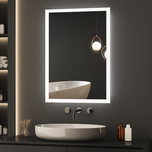 BD-Baode Badezimmer Spiegel mit LED 50x70cm LED Lichtspiegel Wandspiegel WandSchalter mit Touchschalter und 3 Dimmbar Lichtfarbe Warmweiß Neutral Kaltweiß Rechteckiger BD-Baode Badezimmer Spiegel mit LED 50x70cm LED Lichtspiegel Wandspiegel WandSchalter mit Touchschalter und 3 Dimmbar Lichtfarbe Warmweiß Neutral Kaltweiß Rechteckiger von BD-Baode