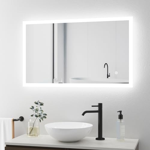 BD-Baode Badezimmer Spiegel mit LED 60x100cm Wandspiegel WandSchalter mit Touchschalter und 3 Dimmbar Lichtfarbe Warmweiß Neutral Kaltweiß BD-Baode Badezimmer Spiegel mit LED 60x100cm Wandspiegel WandSchalter mit Touchschalter und 3 Dimmbar Lichtfarbe Warmweiß Neutral Kaltweiß von BD-Baode