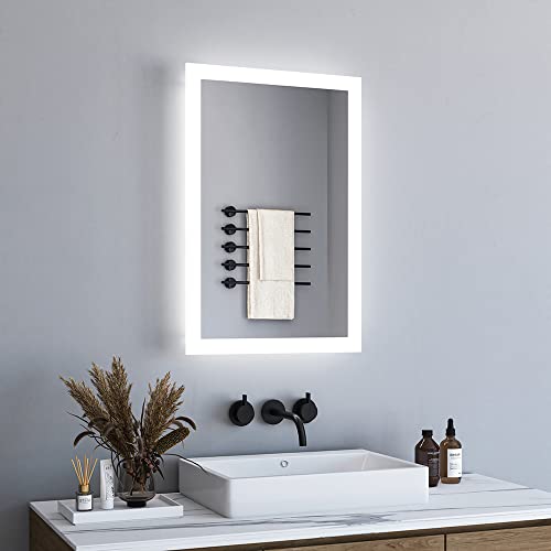 BD-Baode Badspiegel mit Beleuchtung 40x60cm LED Badspiegel mit kaltweiß Lichtspiegel Badezimmerspiegel WandSchalter 6500K BD-Baode Badspiegel mit Beleuchtung 40x60cm LED Badspiegel mit kaltweiß Lichtspiegel Badezimmerspiegel WandSchalter 6500K von BD-Baode