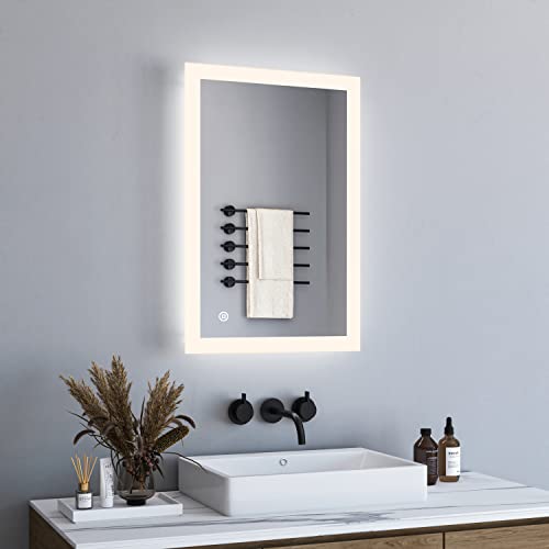 BD-Baode LED Spiegel Wandspiegel 50x70cm 3 Arten von Licht Badspiegel für Bad, Wohnzimmer, Schlafzimmer,6500K Kaltweiß,IP67 Energiesparend A++ von BD-Baode