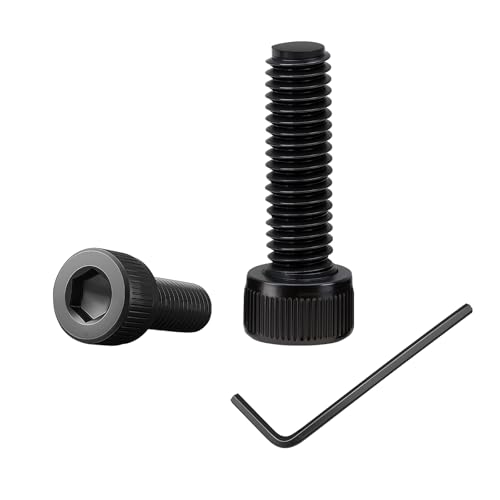 100 Stück M3×10 Schrauben,Zylinderkopfschrauben mit Innensechskant,Zylinderschrauben mit 1 Innensechskantschlüssel Vollgewinde aus Kohlenstoffstahl (schwarz) für Befestigungselemente (M3, Länge:10mm) von BD-Herego
