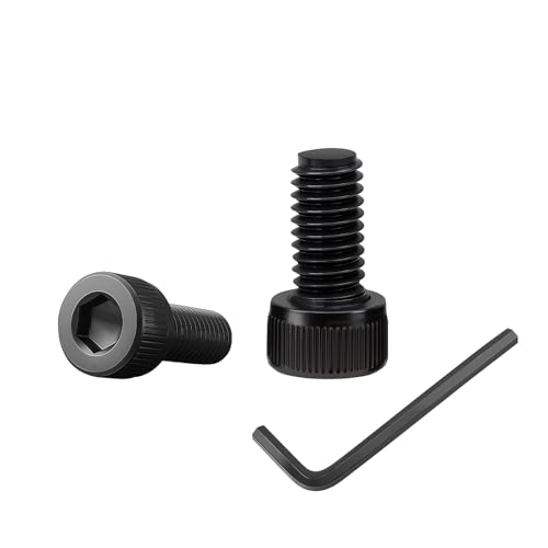 100 Stück M5×8 Schrauben,Zylinderkopfschrauben mit Innensechskant,Zylinderschrauben mit 1 Innensechskantschlüssel Vollgewinde aus Kohlenstoffstahl (schwarz) für Befestigungselemente (M5, Länge:8mm) von BD-Herego