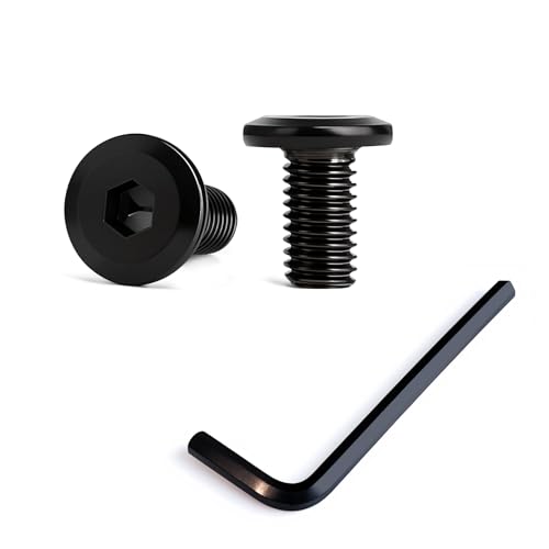 50 Stück M5x12 Schrauben, Hochfester Kohlenstoffstahl, Vollgewinde, Bolt, Schwarzes, Mit Innensechskantschlussel (M5, länge:12mm) von BD-Herego