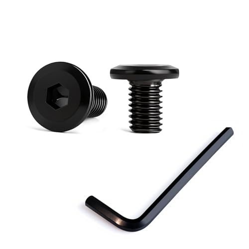 50 Stück M6x8 Schrauben，Hochfester Kohlenstoffstahl, Vollgewinde, Bolt, Schwarzes，Mit Innensechskantschlussel (M6, Länge:8mm) von BD-Herego