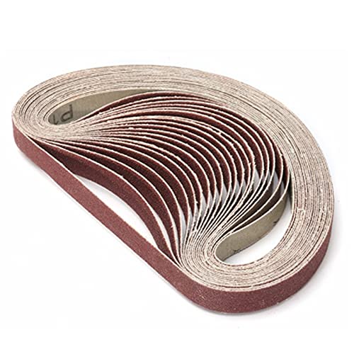 BDAYEK Schleifband 10 Stück 520 * 20 mm Schleifbänder Schleifmaschine Werkzeug Körnung 40 - Körnung 400 for Bandschleifer(10pcs Grit400) von BDAYEK
