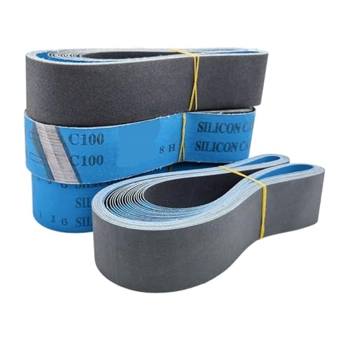 Schleifband 5 STÜCKE Carborundum Schleifsieb 50 X 915 mm Siliziumkarbid-Schleifband 2 "X 36" for Metall 915 Schleifbänder mit Körnung 60-1000 Mix Pack(Blue,400) von BDAYEK