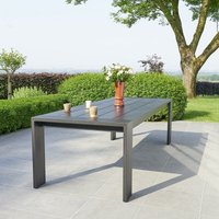 8-Sitzer Gartentisch aus schwarzem Aluminium von BDBD