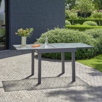 Ausziehbarer Gartentisch aus grauem Aluminium für 4/8 Personen von BDBD
