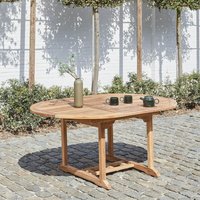 Ausziehbarer ovaler Gartentisch aus Teakholz für 6/8 Personen von BDBD