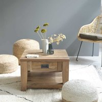 Couchtisch mit 1 Schublade aus recyceltem Teakholz von BDBD