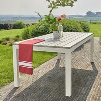 Gartentisch aus weißem und grauem Aluminium für 8 Personen von BDBD