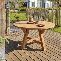 Runder Gartentisch aus recyceltem Teakholz für 6 Personen von BDBD