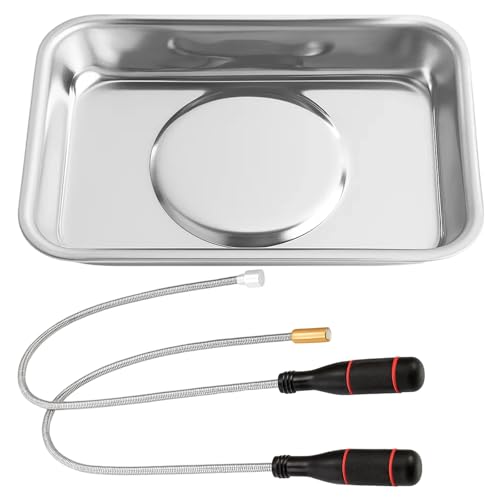 3Stück Set für DIY und Werkstatt, Stab Heber, Flexibler Teleskop Stab mit Schale Werkstatt, Ausziehbarer Absorptionskraft Heber für Kleinteile von BDBFPAN