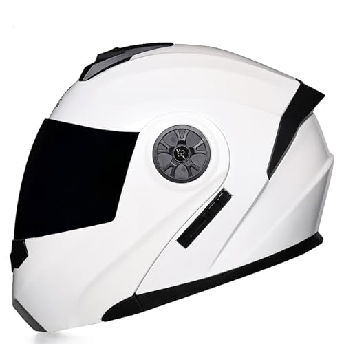 BDBLFLTZ Modularer Integralhelm für Motorräder und Roller Modulare Helme Integralhelm für Mopeds ECE-zugelassen Damen Herren mit Doppelvisier Sonnenblende für Erwachsene I,XL(55-56CM) von BDBLFLTZ