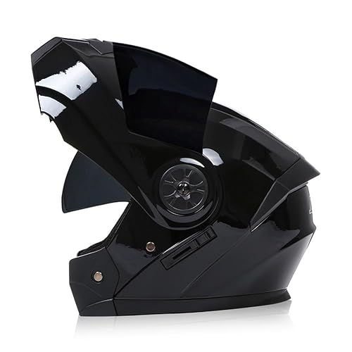 BDBLFLTZ Motorrad-Vollvisierhelm Doppelscheiben-Klapphelm Universell für alle Jahreszeiten Sommerfahrten Halbhelm ECE-Zertifizierung Klapphelm Offroad-Motorrad E,L(59-60CM) von BDBLFLTZ