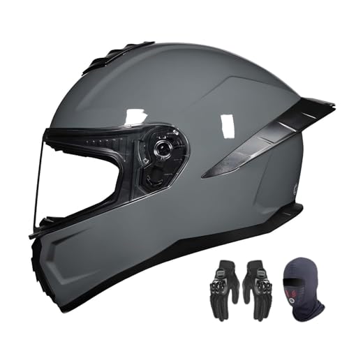 BDBLFLTZ Vollvisierhelm für Motorradfahrer, ECE-geprüfter Vollvisierhelm für Motorradfahrer für Männer, mit Handschuhen und Maske, Rollerhelme für Männer mit beschlagfreiem Doppelvisier D,M(55-56cm) BDBLFLTZ Vollvisierhelm für Motorradfahrer, ECE-geprüfter Vollvisierhelm für Motorradfahrer für Männer, mit Handschuhen und Maske, Rollerhelme für Männer mit beschlagfreiem Doppelvisier D,M(55-56cm) von BDBLFLTZ