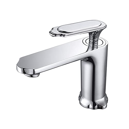 BDDCYWY Wasserhahn, Mischbatterien, kompatibel mit Badezimmer-Einhand-Waschtischarmaturen, Badezimmer-Wasserhahn, Warm- und Kaltwasser-Mischbatterie, schwarzes Öl/Chrom-Finish, Messing, WC-Waschbecken BDDCYWY Wasserhahn, Mischbatterien, kompatibel mit Badezimmer-Einhand-Waschtischarmaturen, Badezimmer-Wasserhahn, Warm- und Kaltwasser-Mischbatterie, schwarzes Öl/Chrom-Finish, Messing, WC-Waschbecken von BDDCYWY