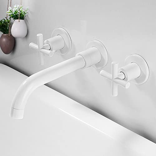 Wasserhahn Wandmontage Messing Zweigriff Wandarmatur Wasserhahn Nostalgie Zweigriff Retro Waschtisch Armatur Für Waschbecken Badinstallationen von BDDIE