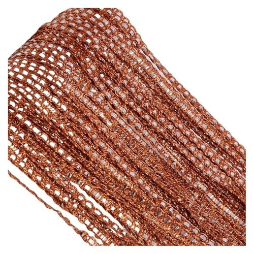 BDFJEDS 100 x 200 cm Kristall-Vorhang, Volant, glänzende Quastenlinie, Vorhänge, Fenster, Tür, Teiler, Drapierung, Wohnzimmer, Schlafzimmer, Heimdekoration(08 Light Coffee) von BDFJEDS