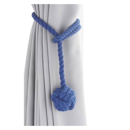 BDFJEDS 2 Stück Vorhang-Clips-Halter mit Riemen, Dickes Seil-Design(Blue 1) von BDFJEDS