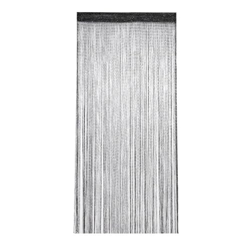 BDFJEDS Kristallvorhang, Blitzlinie, glänzende Quaste, Schnur, Türvorhang, Fenster, Raumteiler, Heimdekoration(Black) von BDFJEDS