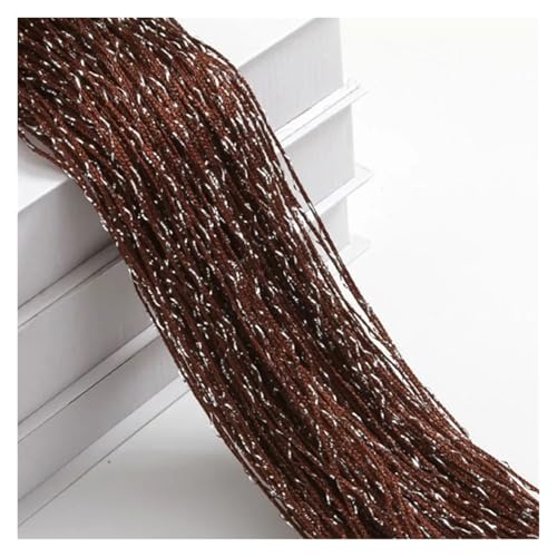 BDFJEDS Kristallvorhang mit Blitzlinie, glänzende Quastenschnur, Türvorhang, Fenster-Raumteiler, Heimdekoration, 200 x 100 cm(Brown) von BDFJEDS