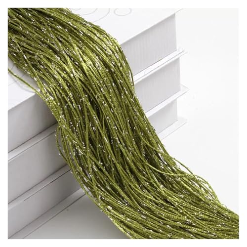 BDFJEDS Kristallvorhang mit Blitzlinie, glänzende Quastenschnur, Türvorhang, Fenster-Raumteiler, Heimdekoration, 200 x 100 cm(Grass Green) von BDFJEDS