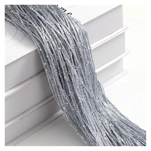 BDFJEDS Kristallvorhang mit Blitzlinie, glänzende Quastenschnur, Türvorhang, Fenster-Raumteiler, Heimdekoration, 200 x 100 cm(Sliver Gray) von BDFJEDS
