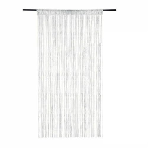 BDFJEDS Sommervorhang, Kristallvorhang, Blitzlinie, glänzende Quaste, Schnur, Türvorhang, Fenster, Raumteiler, Heimdekoration, 200 x 100 cm(White) von BDFJEDS