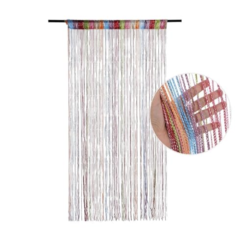 BDFJEDS Tür-Schnurvorhang, Perlenblitzlinie, glänzende Quaste, Trennvorhang for Wohnzimmer, Tür, Hochzeitsdekoration(Rainbow 100x200cm) von BDFJEDS