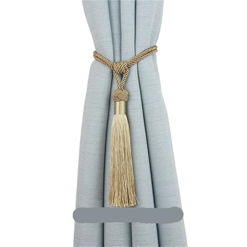 BDFJEDS Vorhanghalter Raffhalter Schnallenclips Vorhanggurte Vorhangquasten(Yellow) von BDFJEDS