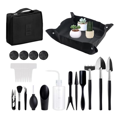 BDHYYM 28 Stück Gartenwerkzeug Set,Mini Pflanzen Werkzeug Set,50x50cm wasserdichte Gartenmatte Pflanzmatte,Umtopfmatte für Pflanzen,Saathilfe,mit Aufbewahrungstasche für Innenbereich Außenbereich BDHYYM 28 Stück Gartenwerkzeug Set,Mini Pflanzen Werkzeug Set,50x50cm wasserdichte Gartenmatte Pflanzmatte,Umtopfmatte für Pflanzen,Saathilfe,mit Aufbewahrungstasche für Innenbereich Außenbereich von BDHYYM