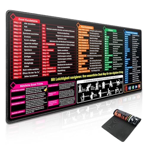 Mauspad XXL 900x400 mm Schreibtischunterlage Desk Mat Excel-Spickzettel-Schreibtischunterlage Mouspad mit Word PPT Windows Excel Anti Rutsch Schreibtschunterlage Deutsch für Büro & Zuhause Mauspad XXL 900x400 mm Schreibtischunterlage Desk Mat Excel-Spickzettel-Schreibtischunterlage Mouspad mit Word PPT Windows Excel Anti Rutsch Schreibtschunterlage Deutsch für Büro & Zuhause von BDHYYM