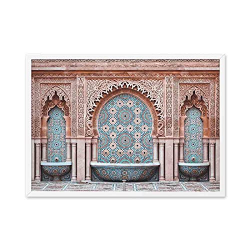 Marokkanischer Bogen Wand Bilder Leinwandbild Wandfotografie Bilderdruck orientalischer Boho-Chic Poster und Kunstdrucke Wandbilder für Wohnzimmerdekoration 40 x 60 cm ungerahmt von BDHcdfAJGf