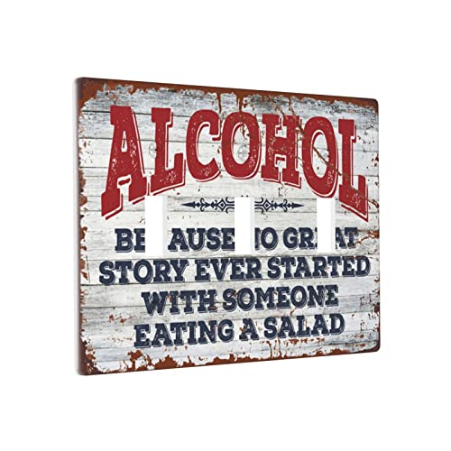 Abdeckplatte, weil keine große Geschichte jemals mit jemandem begonnen hat, der einen Salat isst, Wandplattenabdeckung, benutzerdefinierte Wandplatte, Dreifachschalterverkleidung Abdeckplatte, weil keine große Geschichte jemals mit jemandem begonnen hat, der einen Salat isst, Wandplattenabdeckung, benutzerdefinierte Wandplatte, Dreifachschalterverkleidung von BDIX