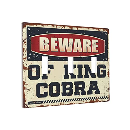 Abdeckplatte Beware Of King Cobra Schalter-Wandplatten-Abdeckung, individuelle Wandplatte, Dreifachschalter-Verkleidung Abdeckplatte Beware Of King Cobra Schalter-Wandplatten-Abdeckung, individuelle Wandplatte, Dreifachschalter-Verkleidung von BDIX