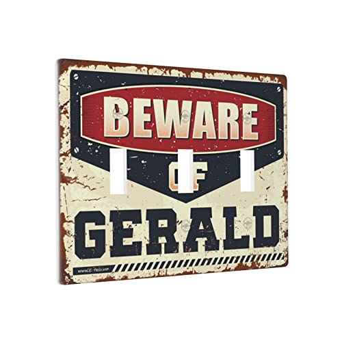 Abdeckplatte Vorsicht vor Gerald Schalter, Wandplattenabdeckung, benutzerdefinierte Wandplatte, Dreifachschalterverkleidung Abdeckplatte Vorsicht vor Gerald Schalter, Wandplattenabdeckung, benutzerdefinierte Wandplatte, Dreifachschalterverkleidung von BDIX