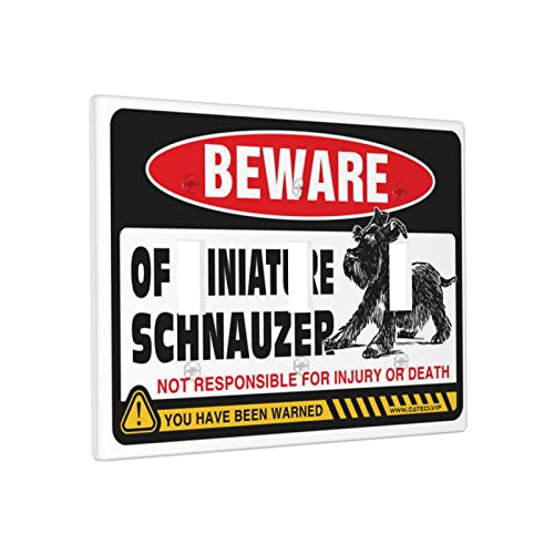 Abdeckplatte Vorsicht vor Miniaturschnauzer Schalter, Wandplattenabdeckung, benutzerdefinierte Wandplatte, Dreifachschalterverkleidung Abdeckplatte Vorsicht vor Miniaturschnauzer Schalter, Wandplattenabdeckung, benutzerdefinierte Wandplatte, Dreifachschalterverkleidung von BDIX