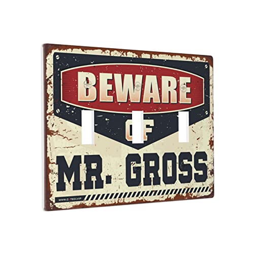 Abdeckplatte Vorsicht vor Mr. Gross Schalter-Wandplattenabdeckung, benutzerdefinierte Wandplatte, Dreifachschalterverkleidung Abdeckplatte Vorsicht vor Mr. Gross Schalter-Wandplattenabdeckung, benutzerdefinierte Wandplatte, Dreifachschalterverkleidung von BDIX