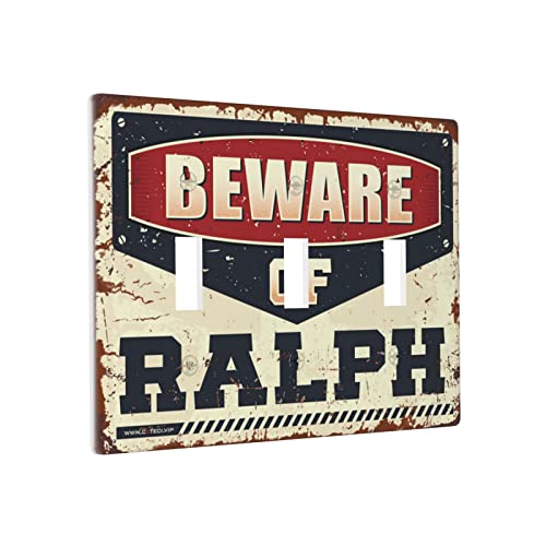 Abdeckplatte Vorsicht vor Ralph Schalter, Wandplattenabdeckung, benutzerdefinierte Wandplatte, Dreifachschalterverkleidung Abdeckplatte Vorsicht vor Ralph Schalter, Wandplattenabdeckung, benutzerdefinierte Wandplatte, Dreifachschalterverkleidung von BDIX
