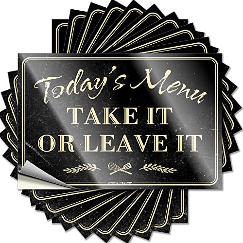 Auto-Aufkleber für Männer, "Today's Menu Take It Or Leave It", lustiger Aufkleber, 10 Stück, 6 x 9 cm von BDIX