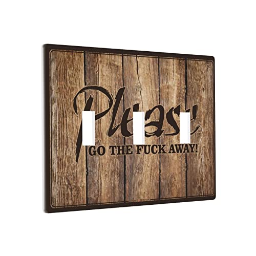 Benutzerdefinierte Wandplatte "Please Go The f-k Away" Schalter-Wandplattenabdeckung, Bauernhaus-Lichtschalter-Abdeckung, Wandplatte, 3-Gang Benutzerdefinierte Wandplatte "Please Go The f-k Away" Schalter-Wandplattenabdeckung, Bauernhaus-Lichtschalter-Abdeckung, Wandplatte, 3-Gang von BDIX