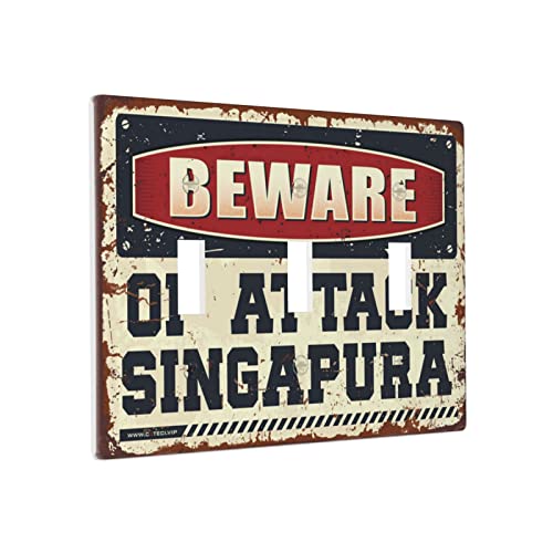 Chef Outlet Abdeckung Beware Of Attack Singapura Schalter Wandplatte Abdeckung Dekorative Platte Dreifachschalter Verkleidung Chef Outlet Abdeckung Beware Of Attack Singapura Schalter Wandplatte Abdeckung Dekorative Platte Dreifachschalter Verkleidung von BDIX