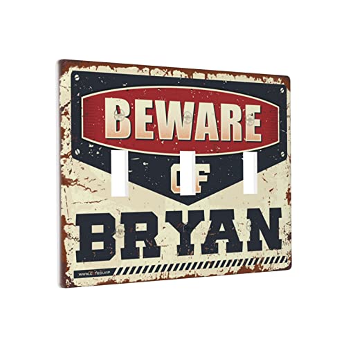 Chef Outlet Abdeckung Beware Of Bryan Schalter, Wandplatte, dekorative Platte, Dreifachschalterverkleidung von BDIX