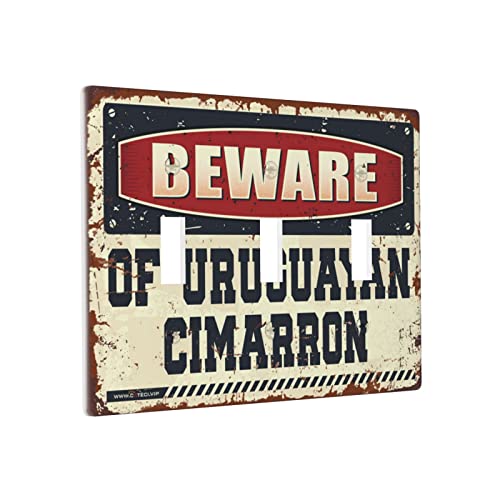 Chef Outlet Abdeckung Vorsicht vor uruguayischem Cimarron Schalter, Wandplatte, dekorative Platte, Dreifachschalterverkleidung von BDIX