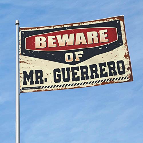 Coole Flaggen für Zimmer, Jungs, Vorsicht vor Mr. Guerrero-Flagge, Kaffeebar, Dekoration, Pool-Dekoration (152 x 244 cm) von BDIX