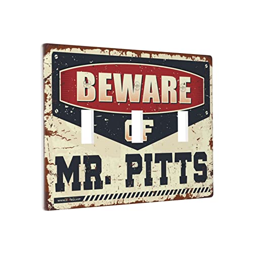 Dekorative Lichtabdeckung, Vorsicht vor Mr. Pitts Schalter, Wandplatte, Kunstplatten, Mehrfachschalterplatten von BDIX